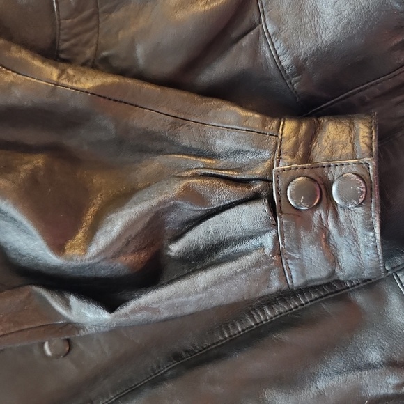 Glampier Women's S Leather Coat - Picture 6 of 7